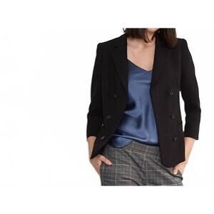 NEW INDEX classic double breasted blazer in black